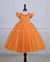 Pappaya Orange And Tangrine Orange Combo 3-in-1 Gown