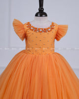 Pappaya Orange And Tangrine Orange Combo 3-in-1 Gown