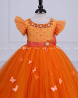 Pappaya Orange And Tangrine Orange Combo 3-in-1 Gown