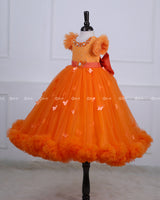 Pappaya Orange And Tangrine Orange Combo 3-in-1 Gown