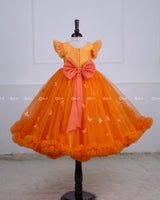 Pappaya Orange And Tangrine Orange Combo 3-in-1 Gown