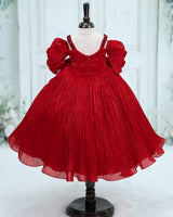 Jimmy Choo Strap Sleeve 3D Petal Flower Floral Full-Length Gown - Red(New)