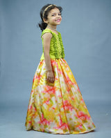 Shibori Skirt and Top for Kids | Kids Party Wear Dresses Online in India