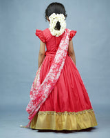 Buy Kids Pink Mirror Work Skirt and Top Online | Kids Skirt and Top Online In India