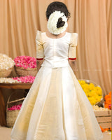 Hibiscus Hand Painted Ethinic Top and Skirt