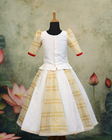 Hibiscus Hand Painted Ethinic Top and Skirt