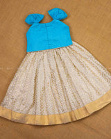 Sky Blue and Ivory Ethnic Skirt and Top.