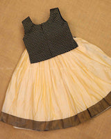 Black brocade Top with Skirt