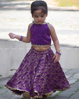 Plum Purple Skirt And Top With Delicate Lace Detailing