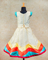 Multi Color ‘POOKALAM’ Skirt And Top