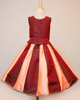 Bead Design Top With Double Panel Skirt