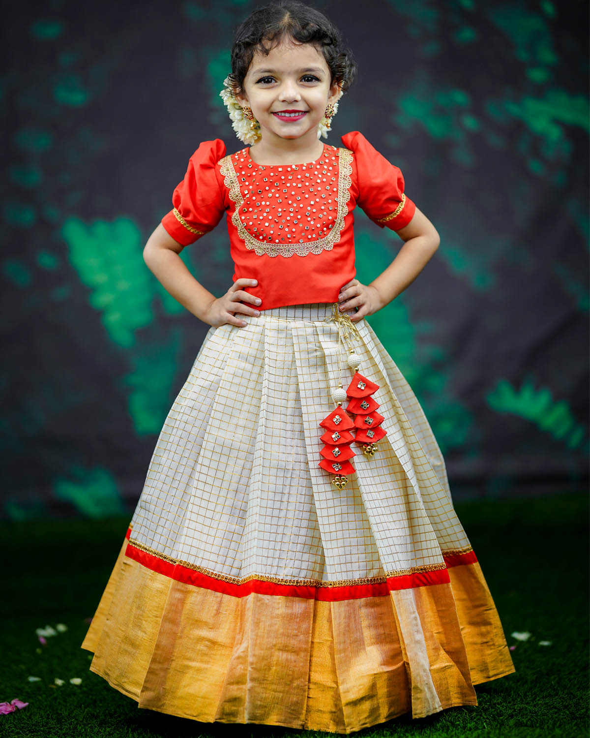 Girls Skirt Skirt Top Ki Design Kids Kerala Kasavu Skirt Top Online