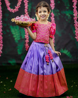 Handcrafted Pattupavada | Buy Kids Ethnic Wear Online