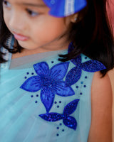 Blue Skirt and One Shoulder Top for Kids Online | Buy Kids Designer Party Wear Online