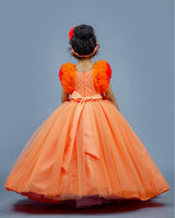Buy Kids Orange Frock Online | Premium Quality Kids Wear Online in India