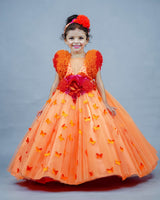 Buy Kids Orange Frock Online | Premium Quality Kids Wear Online in India