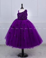 Dark Purple Flower Frock