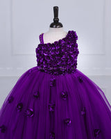 Dark Purple Flower Frock