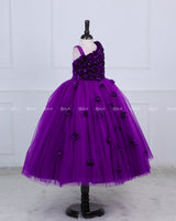 Dark Purple Flower Frock