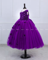 Dark Purple Flower Frock