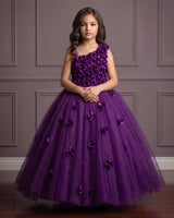 Dark Purple Flower Frock
