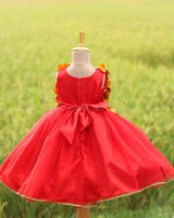 Red and Golden Petal Frock
