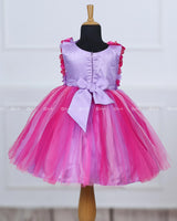Lavender and Pink Strips Petal Frock