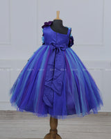 Peacock Color Shades Tutu Flower Frock