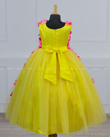 Yellow and Pink Flower Frock