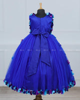 Peacock Shade Flower Petal Frock