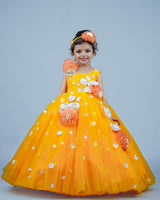 Buy Kids Yellow Frock Online | Couture Gowns for Kids Online