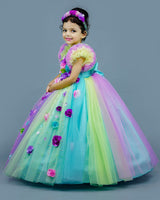 Buy Multi Shade Kids Frock | Couture Gowns for Kids Online