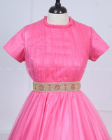 Flamingo Pink Halter Neck High and Low Gown