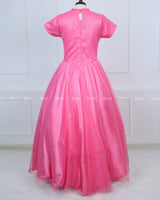 Flamingo Pink Halter Neck High and Low Gown