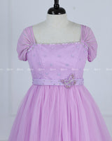 Butterfly Gown in Lavender Pink Color with Handwork Detachable Belt