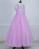 Butterfly Gown in Lavender Pink Color with Handwork Detachable Belt