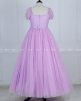 Butterfly Gown in Lavender Pink Color with Handwork Detachable Belt
