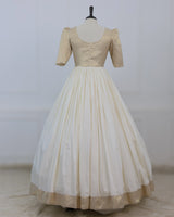 Elegant ethnic Gown adorned with Exquisite Peacock Handwork