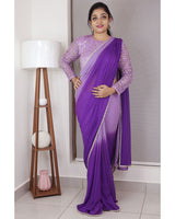 Lavender and Purple Ombre Saree Online | Buy Ombre Sarees Online In India