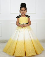 Honeycomb Bloom Couture Panel Gown