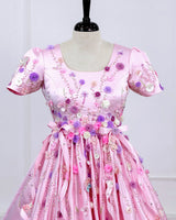 Petal Symphony Blush Couture Dress