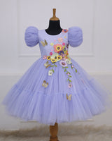 Ash Blue Mist Floral Fairy Dress