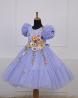 Ash Blue Mist Floral Fairy Dress