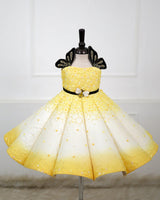 Honeycomb Bloom Couture Panel Gown