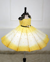 Honeycomb Bloom Couture Panel Gown