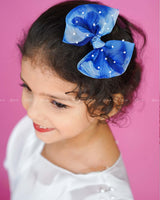 Blue and White Ethnic Top and Skirt with Embellished Belt