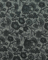 Cotton Fabric with Black Floral Print