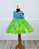 Lime Green flower frock