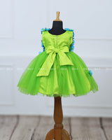 Lime Green flower frock