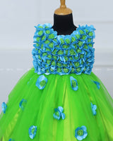 Lime Green flower frock